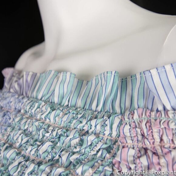 NWT Petersyn Kinsey Smocked Off-the-shoulder Top, Purple - Picture 7 of 15